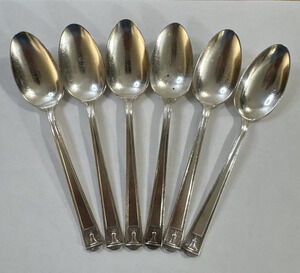 Vintage Holmes and Edwards Silver Plate Inlaid Flatware - 6 Teaspoons- Century